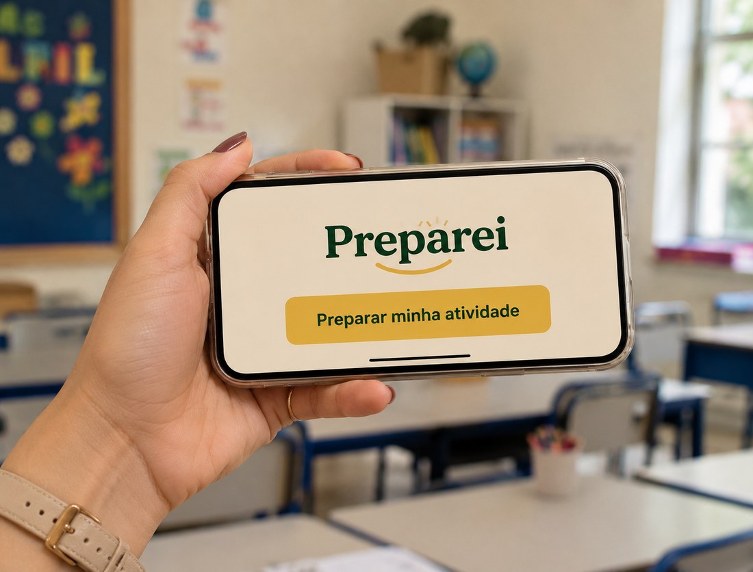 Preparei aberto no celular dentro da sala de aula