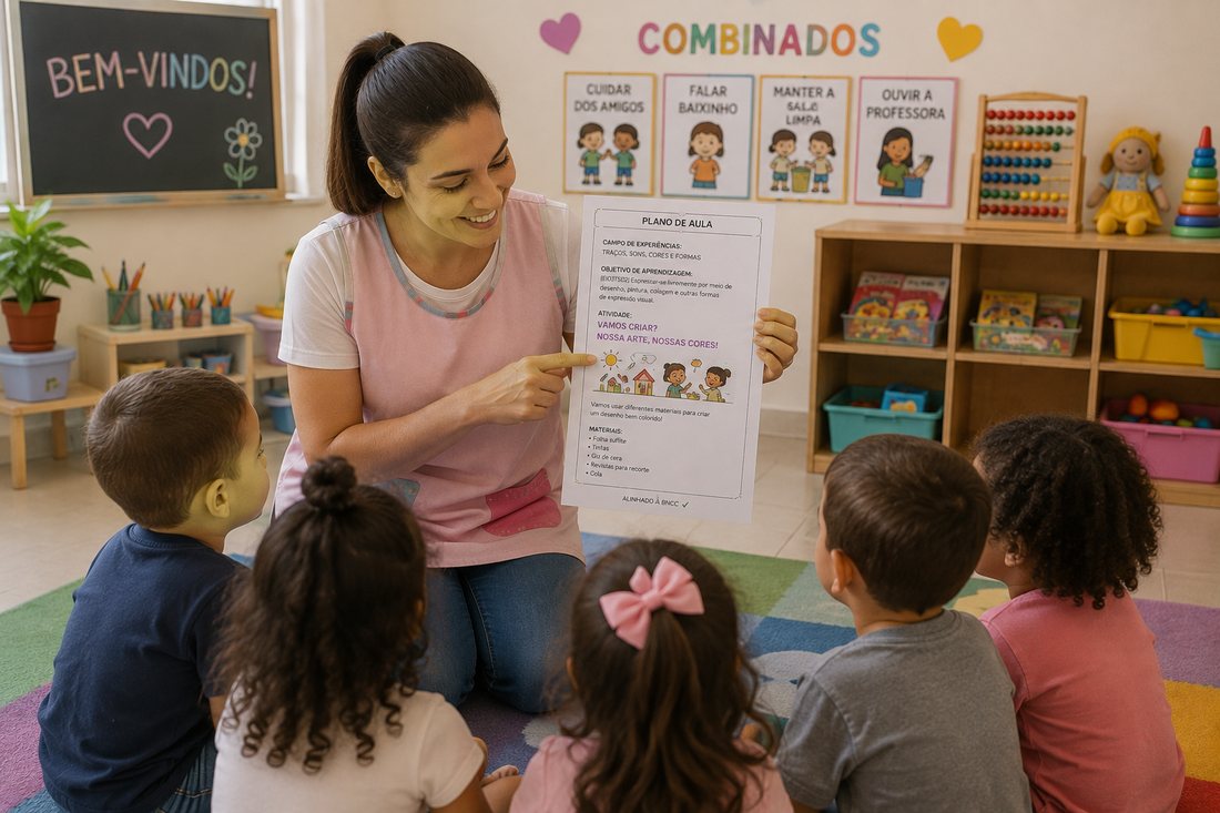Atividade de artes na Educação Infantil